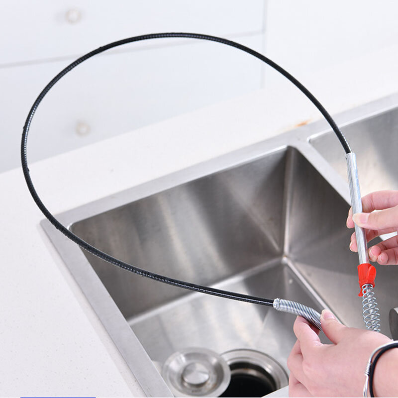 60/90/160/250 Cm Spring Pipa Dredge Alat Drain Snake Pembersih Tongkat Menyumbat Remover Cleaning alat Rumah Tangga untuk Wastafel Dapur