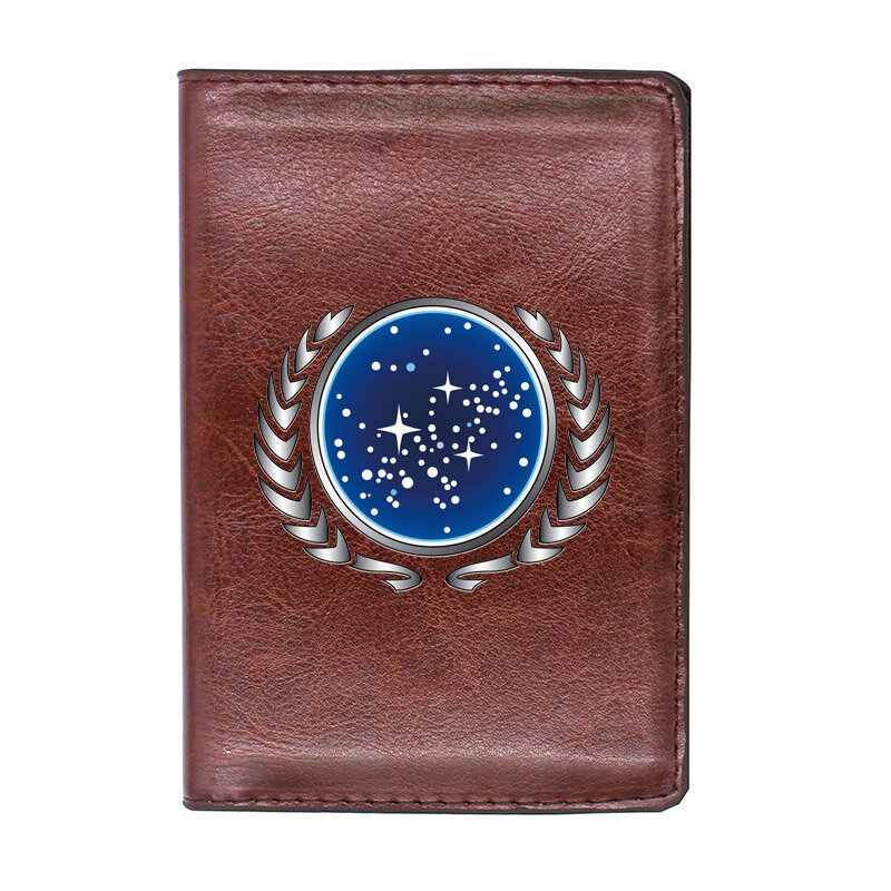 แฟชั่นคลาสสิกการพิมพ์ Stargate Passport Cover ผู้ถือ ID บัตรเครดิตกระเป๋าเดินทางกระเป๋าสตางค์หนัง