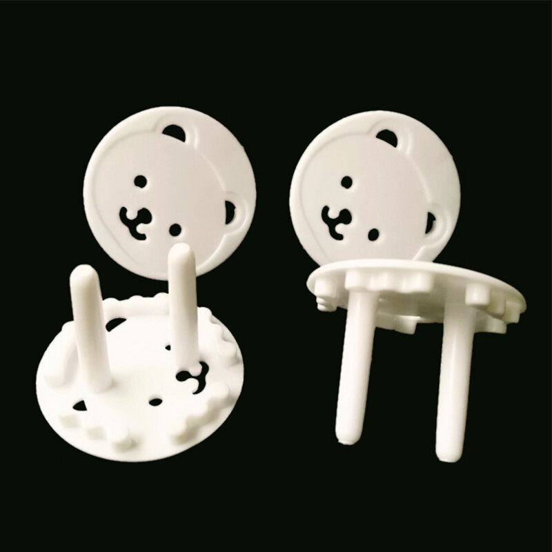 10 Stuks Baby Veiligheid Eu Plastic Elektrische Stopcontact Plug Bescherming Beveiliging Twee Fase Veilig Kind Kids Sockets Lock Cover
