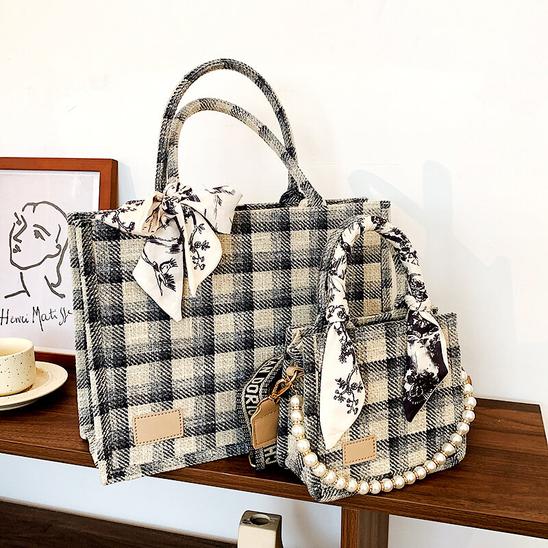 Per le donne Casual tela Tote Bag moda All-Match borse femminili Vintage Top maniglia Crossbody Pack 2021 semplice сумки для женщин