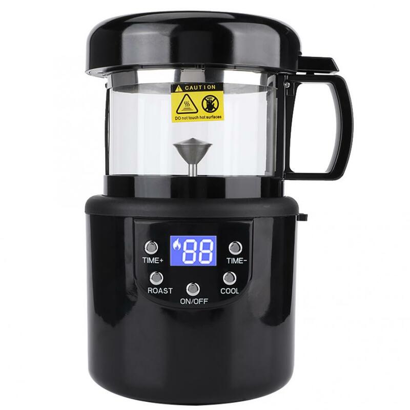 Tostador de café doméstico, Mini máquina eléctrica para hornear granos de café sin humo, con enchufe europeo de 220V y 1400W