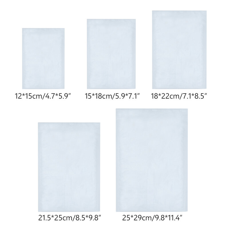 10pcs 5sizes Bubble Envelope Bag White Bubble PolyMailer Self Seal Mailing Bags Padded Envelopes For Magazine Lined Mailer