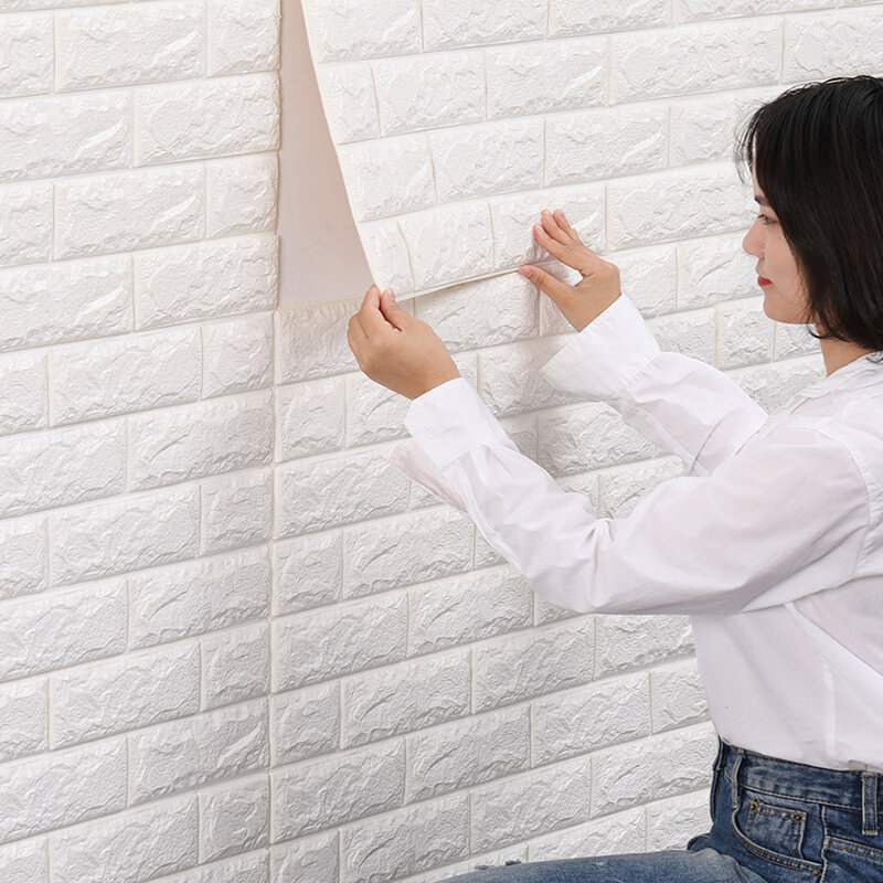 Papel de parede auto-adesivo espuma papel de parede casa quarto quente 3d estéreo adesivos de parede à prova dwaterproof água e umidade-prova tv fundo