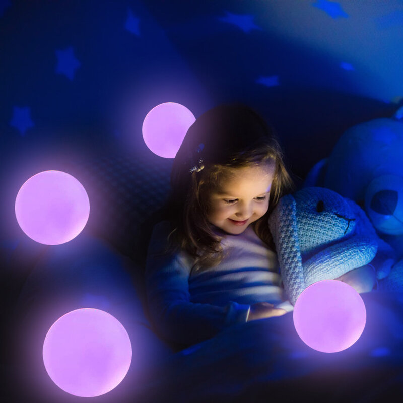 6pcs 방수 풀 부동 조명 RGB 색상 변경 LED 목욕 공 빛