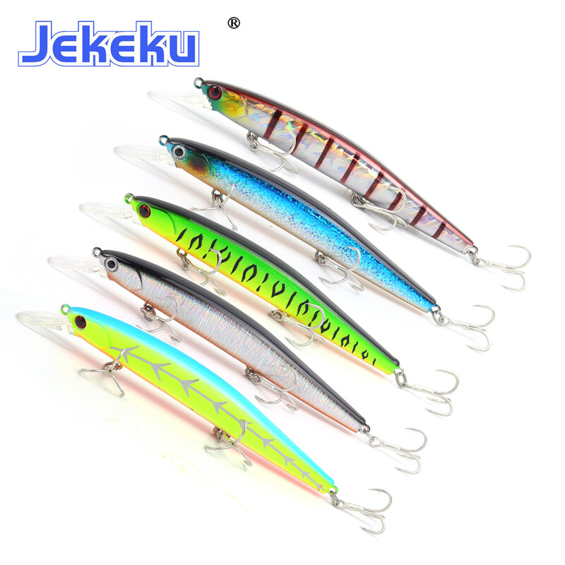 JEKEKU новая версия 120 мм, 15 г, популярная модель, профессиональные качественные рыболовные приманки, 3 рыболовных крючка, жесткие плавающие воб...