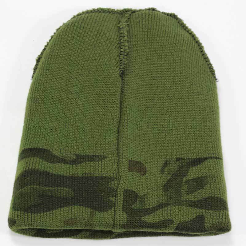 Шапка бини Мужская камуфляжная вязаная Лыжная шапка теплая Военная Тактическая зимняя теплая