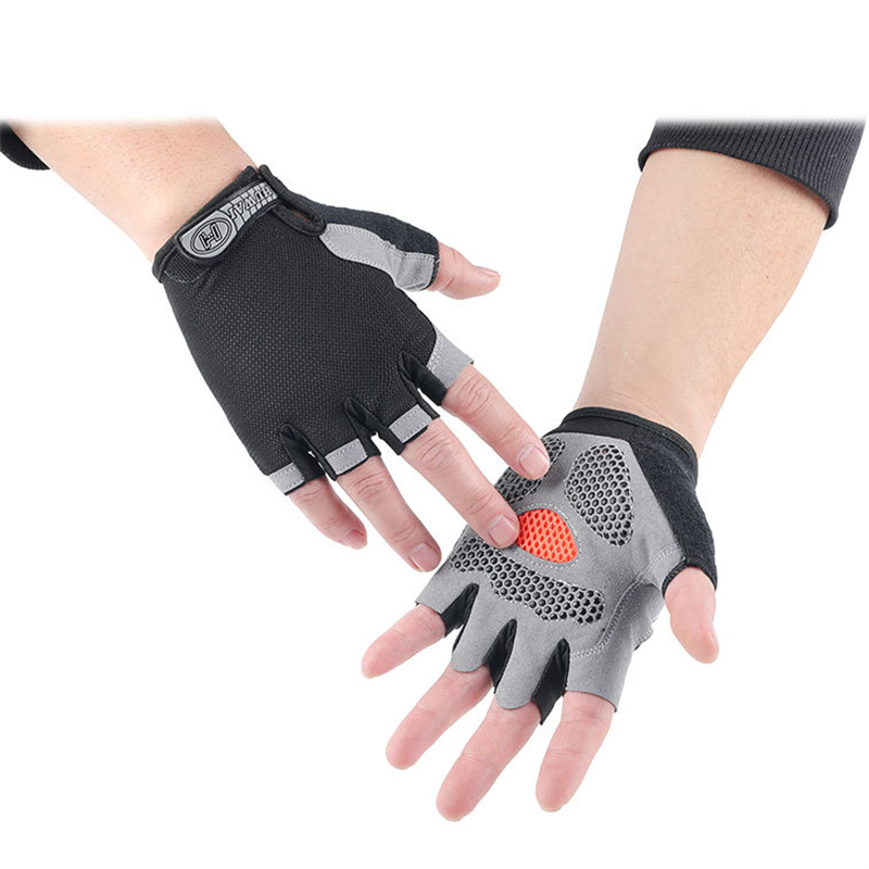Силиконовые Нескользящие перчатки для занятий спортом на открытом воздухе, с защитой от пота, велосипедные перчатки с открытыми пальцами, д...