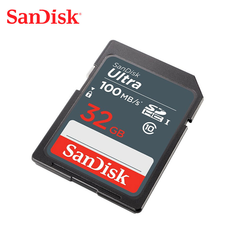 SanDisk – carte sd classe 10, 16 go/32 go/64 go/256 go/128 go, SDXC, SDHC, lecture jusqu'à 80 mo/s, mémoire Flash pour appareil photo
