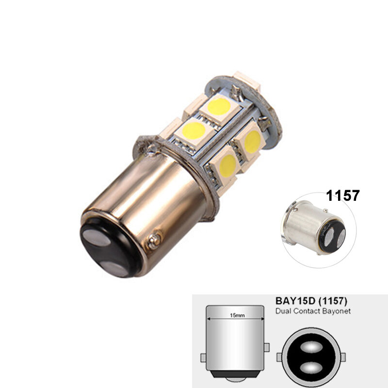 Eliteson 1157 luces LED de freno de coche BAY15D para lámparas de filamento doble 1PC BA15S 1156 bombillas de señal intermitente automóvil S25 R5W
