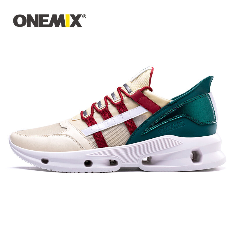 ONEMIX Sepatu Tenis Kasual Antik Platform Wanita Flat 2021 Sneakers Vulkanis Ringan Nyaman Baru Pelatih Lari Pria