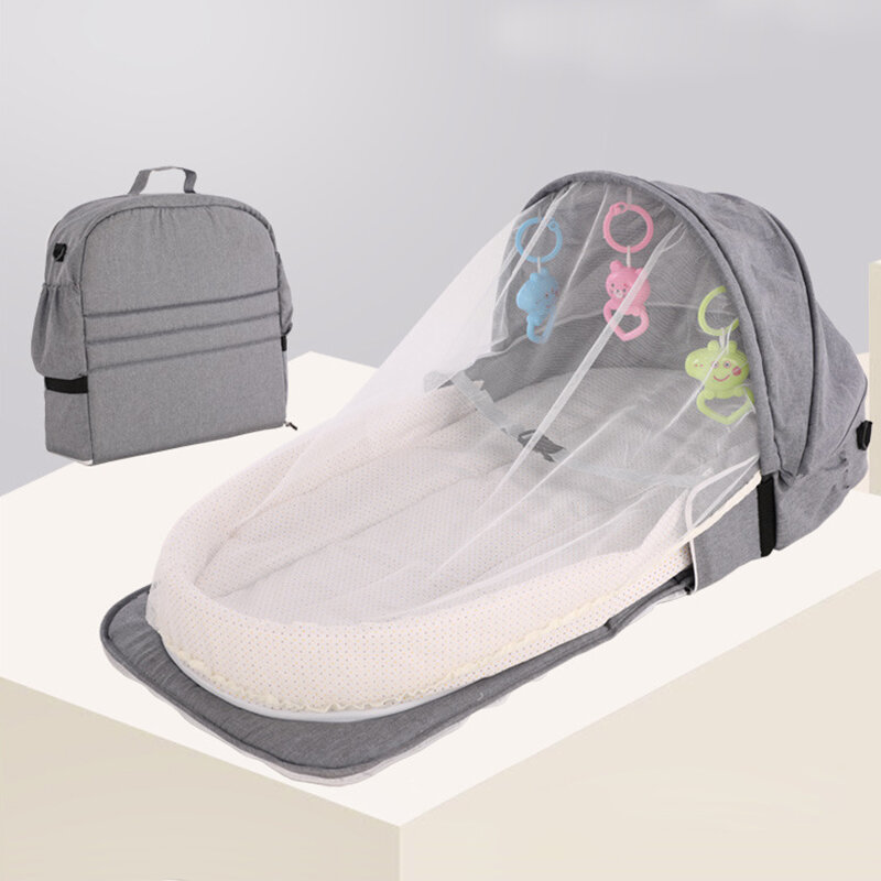새로운 Foldable 아기 둥지 침대 신생아를위한 아기 유아용 침대 통기성 여행 태양 보호 모기장 다기능 휴대용 아기 침대