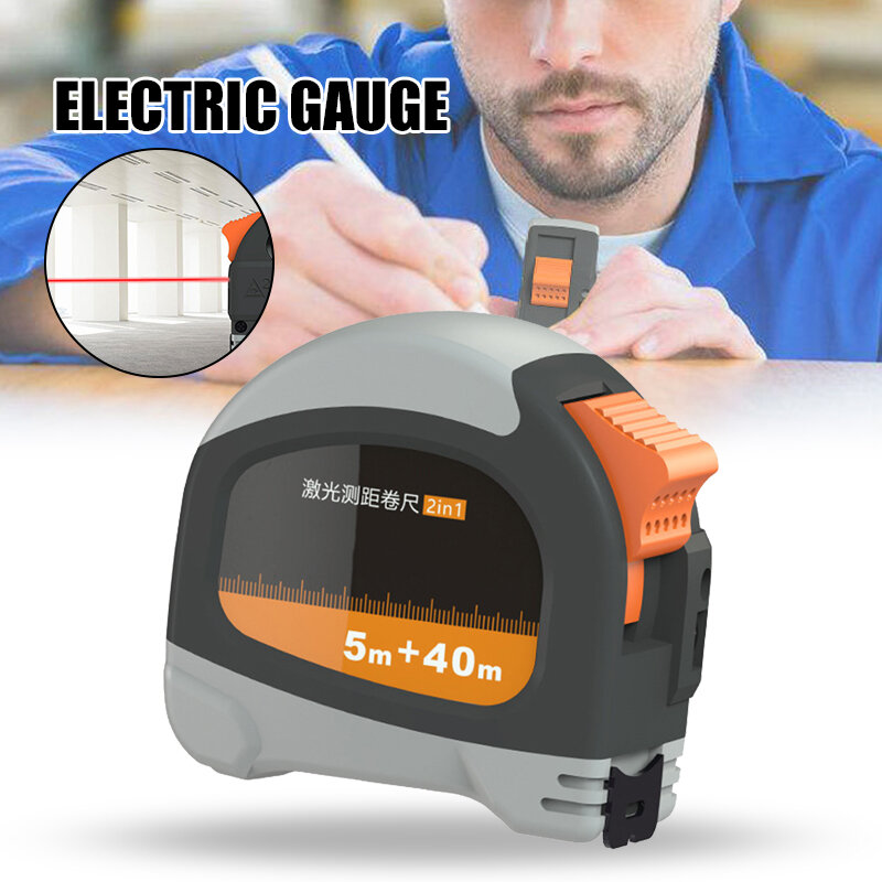 Electronic Laser Tape Measure LCD Digital Display Multifunction Infrared High-Precision Rangefinder USB Charge Woodworking