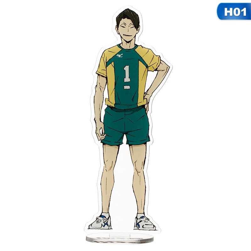 Anime haikyuu! Suporte de mesa acrílico figuras modelos voleibol adolescentes figuras suporte da placa anime desktop decorativo
