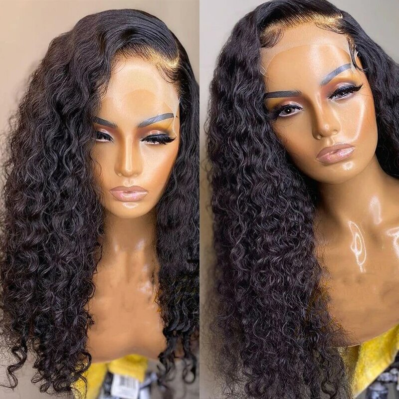 Perruque Lace Frontal wig frisée brésilienne Remy, cheveux naturels crépus bouclés, pre-plucked, avec Baby Hair, 30 pouces