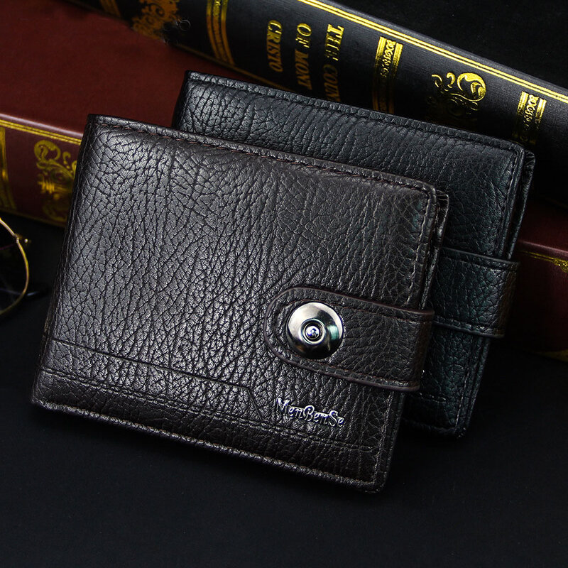 محفظة للرجال مصنوعة من الجلد الطبيعي portfel meski قصيرة الرجال محافظ الذكور المال كليب صغيرة carteira الغمد couro erkek