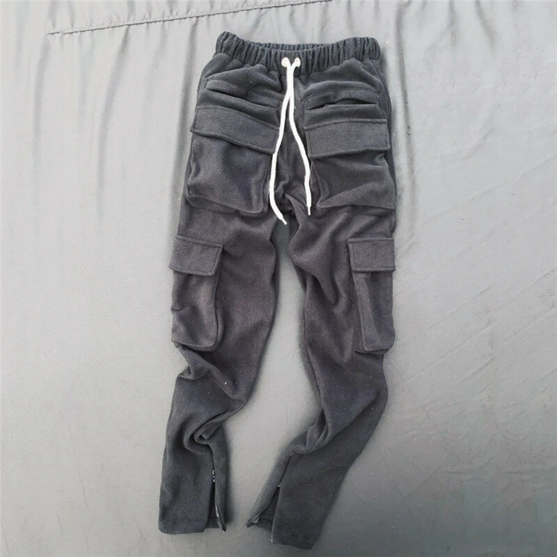 11 colors sale Multi-pocket Joggers Sweatpants Men and Women Drawstring Solid Casual Harem Pants Oversize Baggy Track Pants