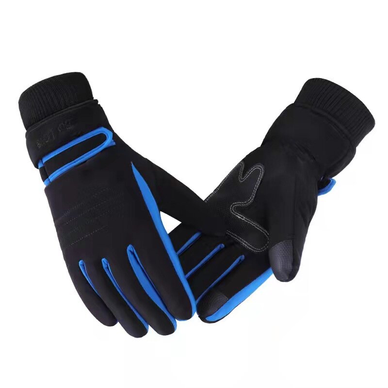Vrouwen En Mannen Outdoor Winter Ski Warme Handschoenen Plus Fluwelen Waterdichte Verwarmd Touchscreen Slijtvaste Sport Handschoenen