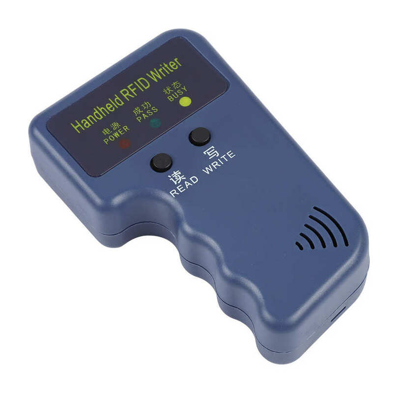 125KHz EM4100แบบพกพา Handheld RFID เครื่องถ่ายเอกสาร Reader / Writer Duplicator + Keyfob สำหรับชุมชนโรงเรียนสำนักงาน