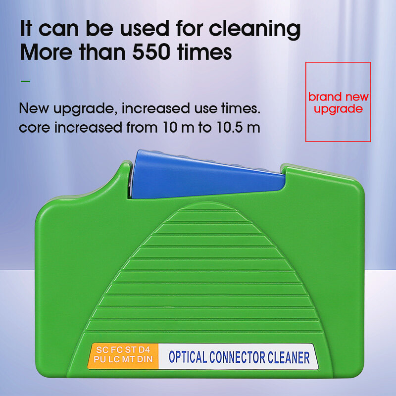 Comptyco fibra final rosto caixa de limpeza de fibra ferramenta pigtail cleaner cassete ftth fibra óptica mais limpo ferramentas