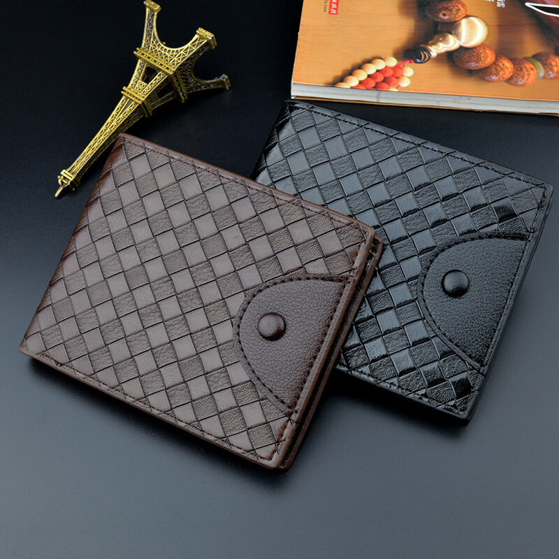 2021 New Men Wallets Small Money Purses Wallet Casual Short Multi-card Holder Male Youth Thin Wallet With Coin Bag Zipper Wallet