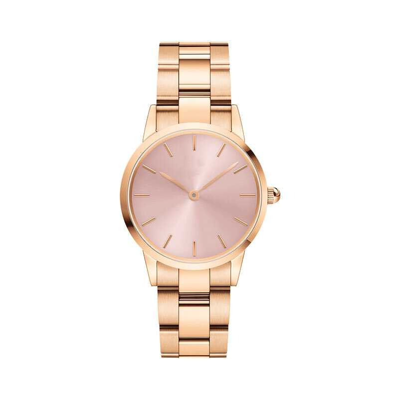 Relojes de marca de lujo para mujer, de oro rosa, 32mm, movimiento japonés, de cuarzo, de acero inoxidable, femenino