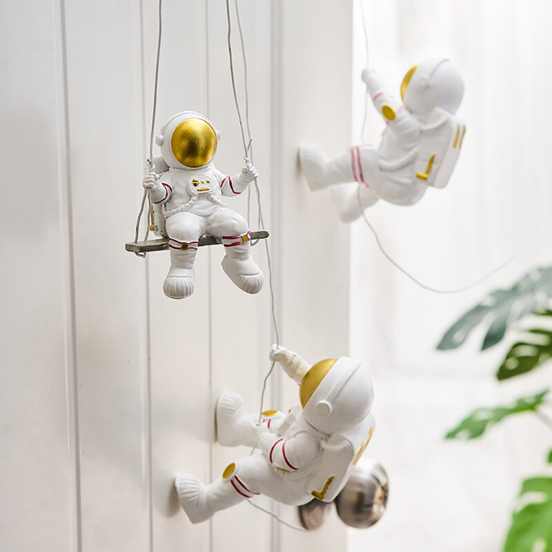 Figurines d'astronautes miniatures, accessoires de décoration nordique pour la maison, décoration de bureau pour salon