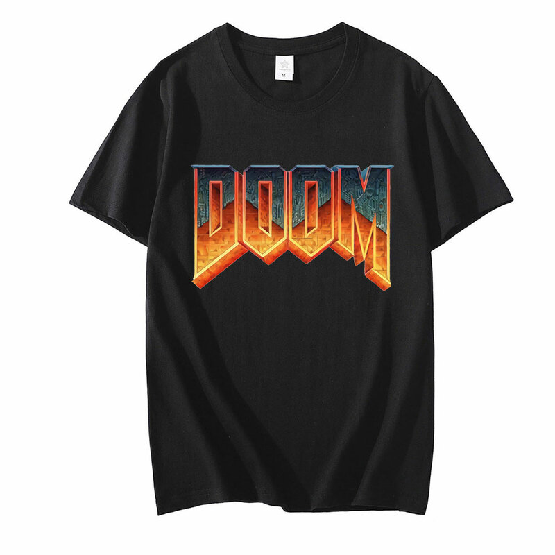 2021 mejor venta de moda de verano camiseta de Doom juego camiseta para hombre estampada 100% algodón de manga corta Casual Streetwear Homme Tops Tees