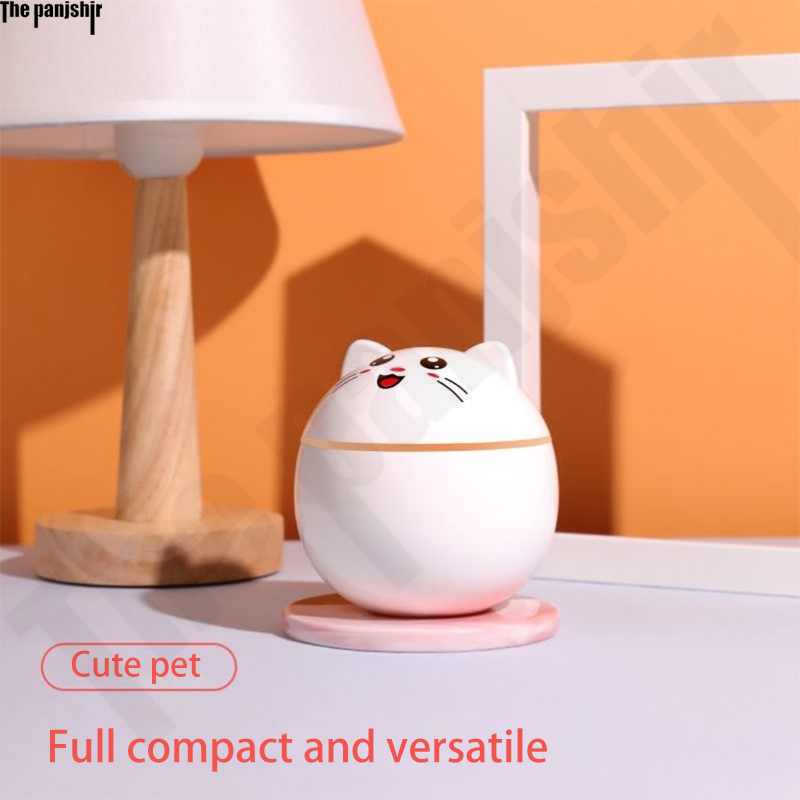 New Air Humidifier for Home Ultrasonic Car Mist Maker with Colorful Night Light Cat USB Lamps Mini Room and Office Air Purifier
