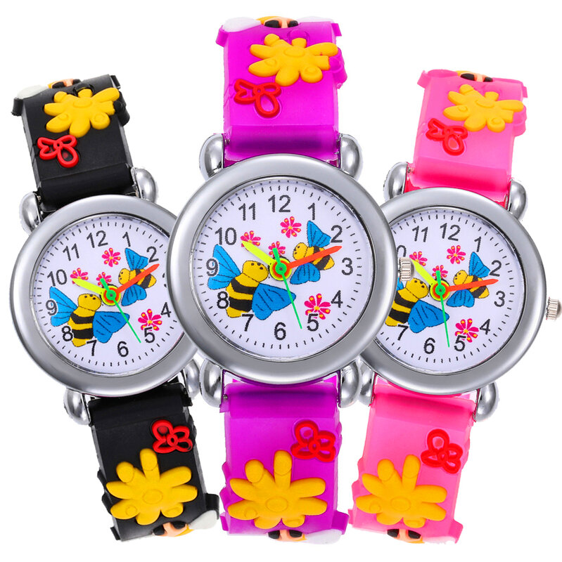 2020 nouveau bébé jouets cadeau dessin animé abeille montre enfants cadeau enfants montres pour filles garçons horloge mode enfant montre-bracelet horloge relogio