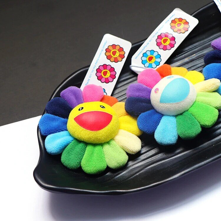 16 stile 8cm girasole ciondolo morbido fiore farcito bambola Kaikai Kiki peluche colorato per regalo