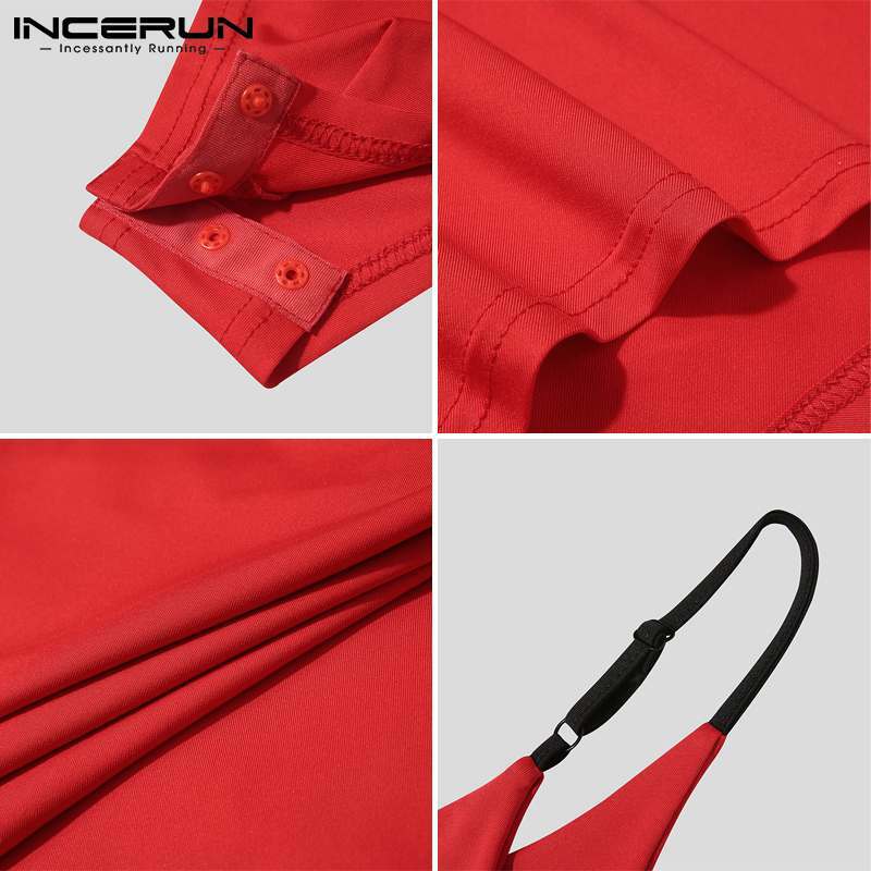 Stylish Breathable Homewear Men Solid Color Jumpsuit Furnishing Sleeveless Sling Triangle Male Sexy Leisure Bodysuit S-5XL 2022
