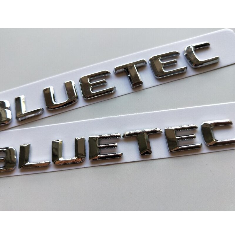 الكروم رسائل BLUETEC الخلفية غطاء صندوق السيارة الشفاه شارات شعار شارة ملصق لمرسيدس بنز AMG