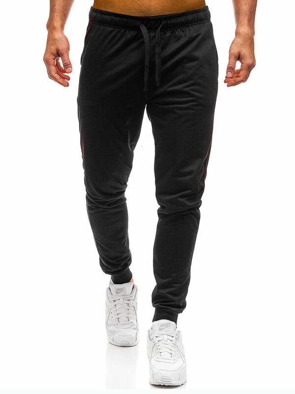 2020 nova calça esportiva masculina sweatpants cor sólida laço-up casual solto e confortável leggings calças corredores streetwear masculino