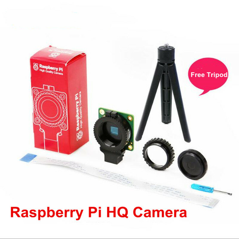 Raspberry Pi-cámara de alta calidad con Sensor IMX477, 12,3 MP, compatible con Raspberry Pi HQ, lente teleobjetivo de 16mm, lente gran angular