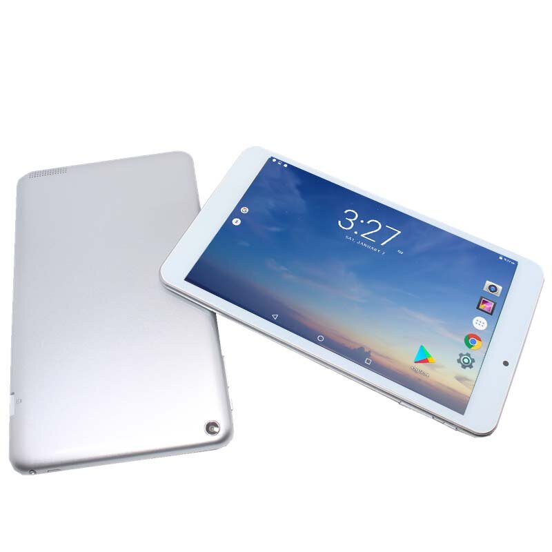 Tablet argento vendite calde 8 pollici A810 Android 6.0 MTK8163 1DDR3 1GB 8GB Z3735G doppia fotocamera Quad-Core