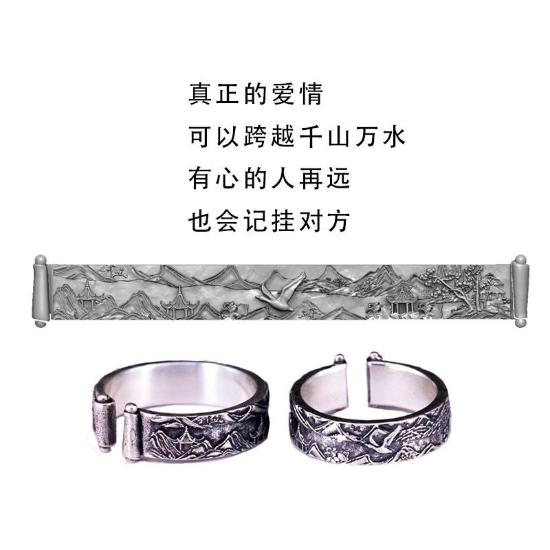New Hot Koop Retro Mode Eenvoudige 925 Sterling Zilveren Mannen En Vrouwen Koppels Ringen Persoonlijkheid Trend Creatieve Sieraden
