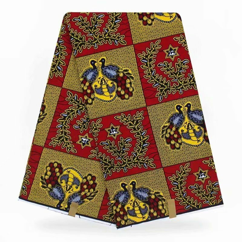Ancara africano poliéster cera imprime tecido binta cera real de alta qualidade 6 quintal tecido africano para festa vestido