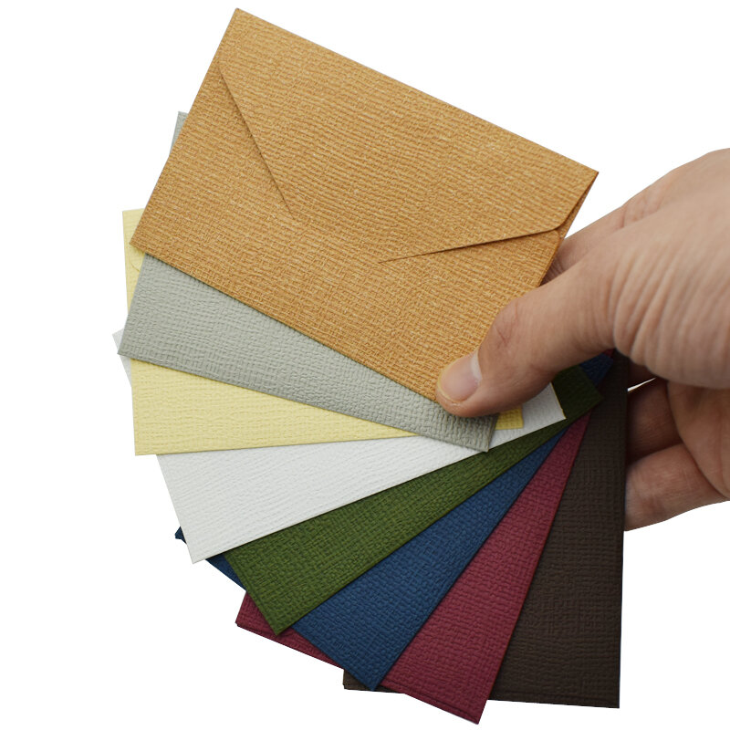20PCS Mini Colorful Paper Envelopes Retro Blank Specialty Wedding Invitation Envelope Card Holder Greeting Cards Gift 10.5*7cm