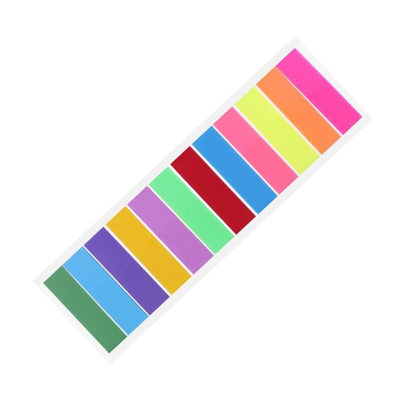 12 Color Sticky Notes Fluorescent Index Tab Memo Pad Paper Bookmark Sticker Notepad Times Label Supplies School Stationery Gift