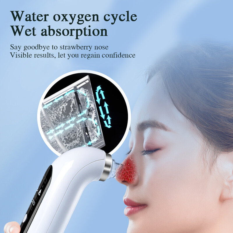 Electric Blackhead Remover Vacuum Suction Acne Point Noir Blackhead Small Bubble Spa Cleaner Skin Care Face Deep Cleansing Machi