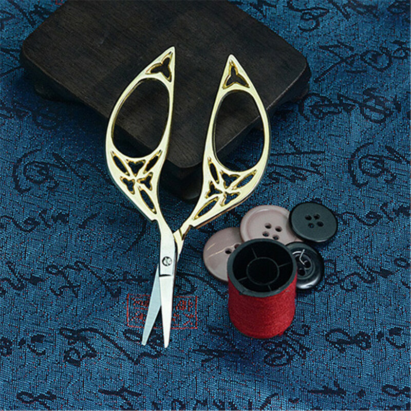 Винтажные ножницы в стиле ретро, ножницы для ниток и вышивки, домашнее шитье, прочные ножницы из нержавеющей стали, портняжные Ножницы для в...