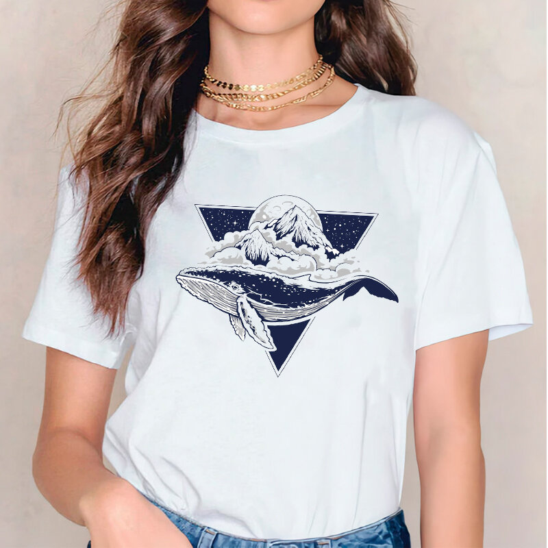 Женская футболка с акварельными бабочками, Мультяшные женские футболки в стиле Харадзюку, летний топ с круглым вырезом, Повседневная футбо...