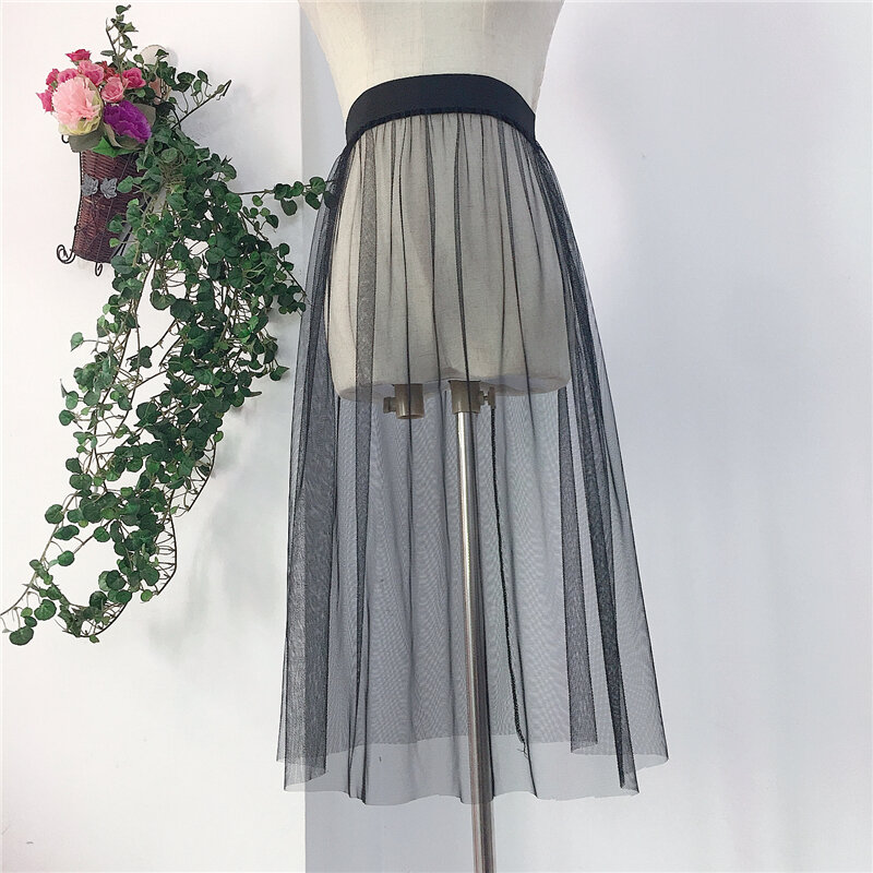women slip skirt petticoat underskirt woman sexy black white see through transparent sheer mesh lace half slips wrap skirt