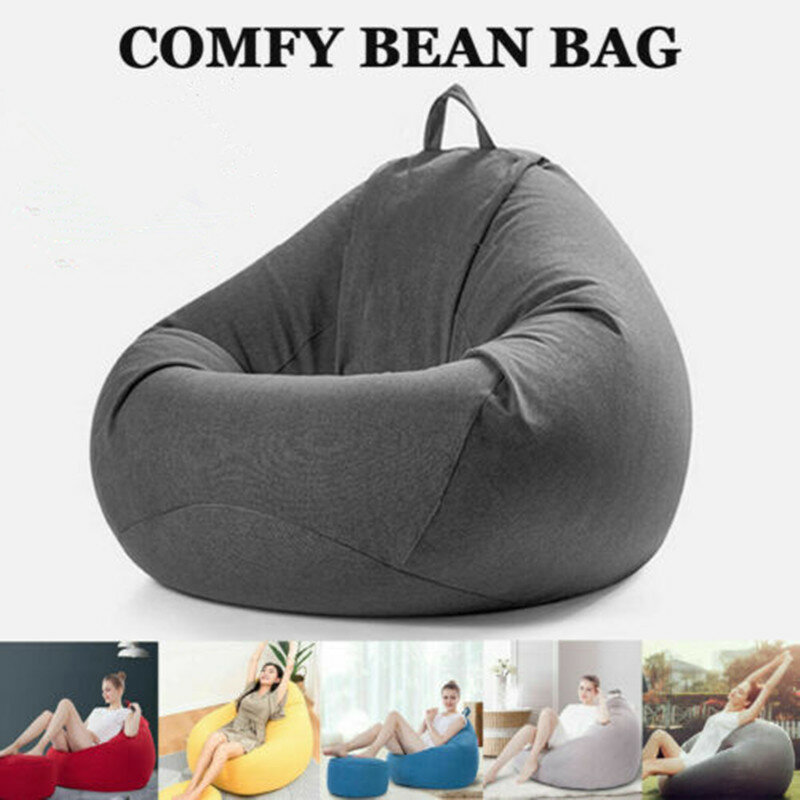 Sofás perezosos grandes, sillas sin relleno, silla tipo Bean Bag para adultos, sala de estar, dormitorio, hogar, Tatami, tumbona, asiento