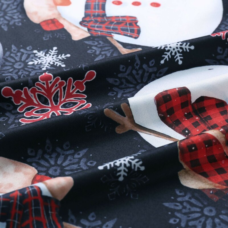 ثلج طباعة عيد الميلاد قصيرة الأكمام التمريض القمم المرأة مطبوعة الجمال زي العمل تي شيرت الخامس الرقبة جيب الحيوانات الأليفة الدعك زي