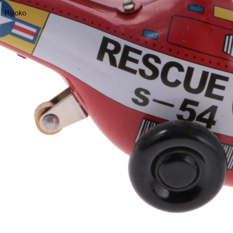 Modelo de helicóptero Vintage divertido, mecanismo de relojería, juguete de lata coleccionable, juguetes clásicos para niños, regalo de cumpleaños creativo, decoración