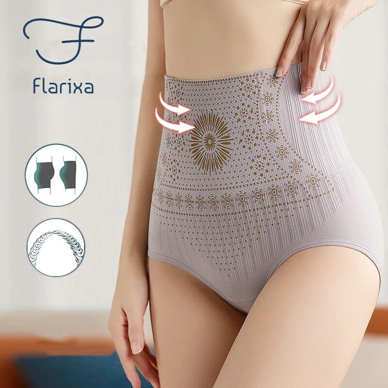 Flarixa-원활한 하이 웨이스트 산후 팬티, 여성용 복부 엉덩이 리프트 팬티, 바디 쉐이핑 팬츠, 플러스 사이즈, 통기성 속옷
