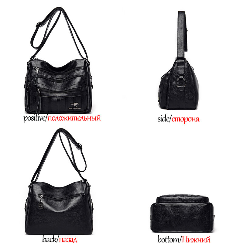 بلون لينة بولي Leather حقائب كتف جلدية للنساء 2021 حقيبة يد فاخرة سعة كبيرة السيدات حقيبة كروسبودي حقيبة تسوق