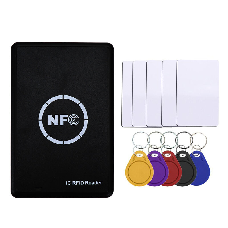NFC Smart Card Reader Writer RFID Kopierer Duplikator 13,56 MHz USB Programmierer Schlüssel anhänger Karte IC UID S50 MF ISO14443A tag