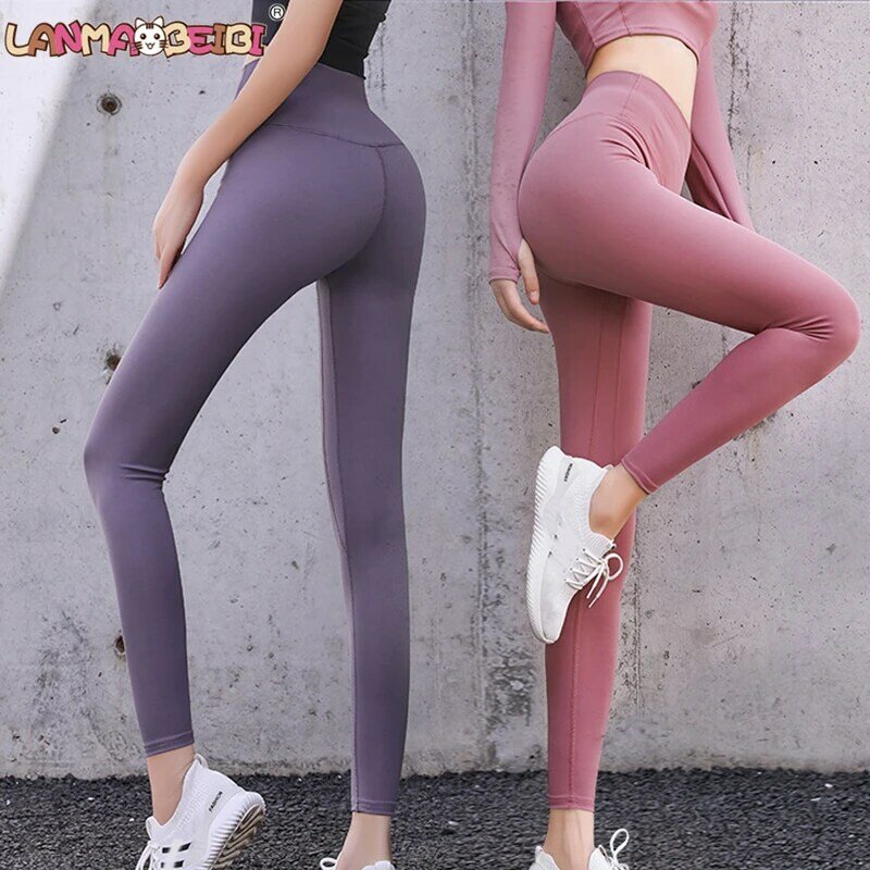 Calças de yoga leggings esporte feminino fitness sem costura leggings ginásio empurrar para cima leggings de cintura alta calças esportivas treinamento treino
